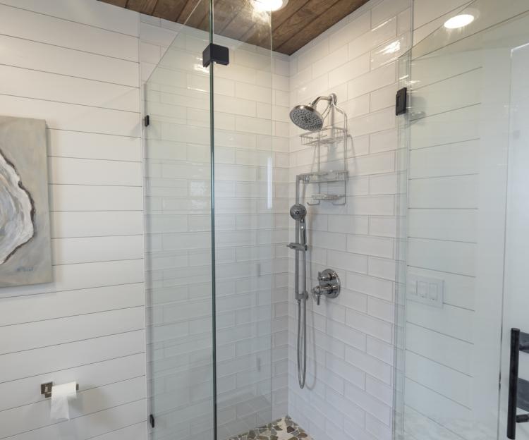 custom corner shower